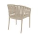 Fauteuil PORTOFINO en polypro empilable - Taupe
