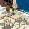 Chaise Helen en polypropylène empilable col. Taupe