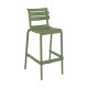 Tabouret Helen en polypro empilable col. Vert Olive