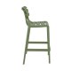 Tabouret Helen en polypro empilable col. Vert Olive