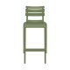 Tabouret Helen en polypro empilable col. Vert Olive