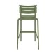 Tabouret Helen en polypro empilable col. Vert Olive