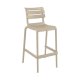 Tabouret Helen en polypro empilable col - Taupe