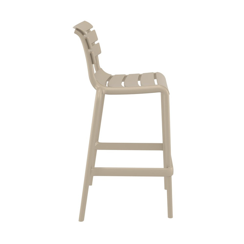 Tabouret Helen en polypro empilable col. Taupe