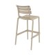 Tabouret Helen en polypro empilable col - Taupe