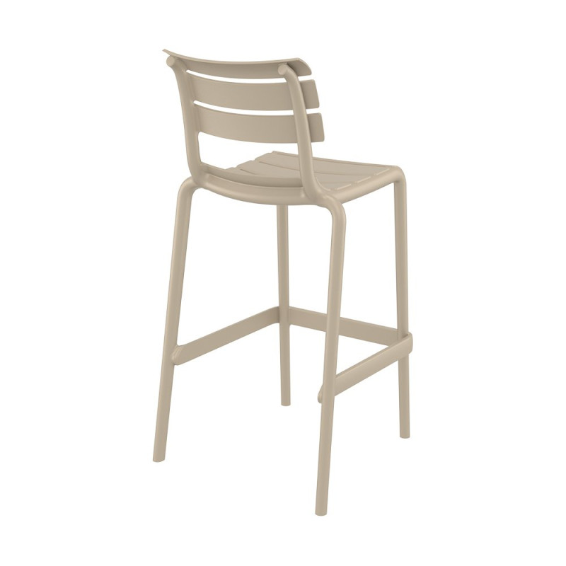 Tabouret Helen en polypro empilable col. Taupe