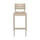 Tabouret Helen en polypro empilable col - Taupe