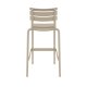 Tabouret Helen en polypro empilable col - Taupe