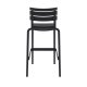 Tabouret Helen en polypro empilable col - Noir