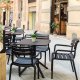 Fauteuil Paris extérieur empilable en polypropylène - Noir