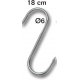 Esse de boucher 18 cm - diam 6 mm - Inox