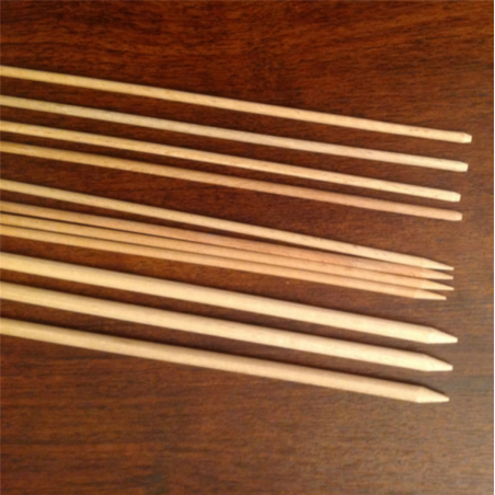 Pique à brochette 20 cm diam 3,8 mm - Hêtre