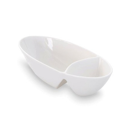 Coupe 2 compartiments - Porcelaine 19x9 cm