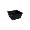 Saladier carré 1,5 L en plexiglass - 180x180x80 mm - Lineoplus Traiteur - Noir