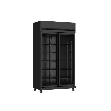 Armoire murale +1 à +10 °C 2 portes vitrées Sirius All Black