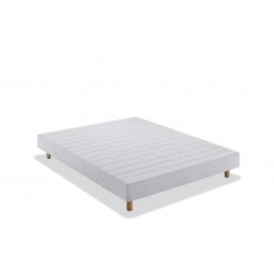 Sommier Expert Lattes 2 - Hauteur 17cm - finition tissu blanc