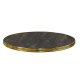 Plateaux de table CERCLE Ø60cm - Ep.30mm - Aurum - Cerclage laiton