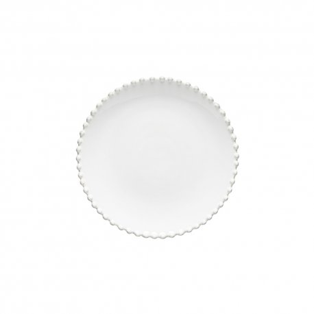 Assiette plate ø 22 cm en grès - Pearl - Blanc