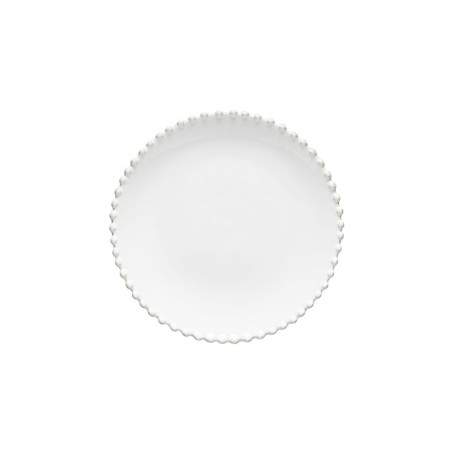 Assiette plate  ø 22 cm  en grès - Pearl - Blanc