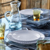 Assiette plate  ø 22 cm  en grès - Pearl - Blanc