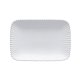 Assiette plate rectangulaire 30x21 cm en grès - Pearl - Blanc