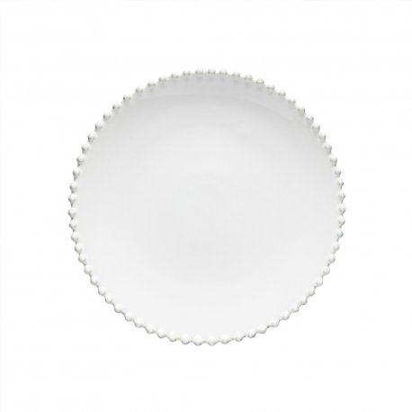 Assiette plate ø 28 cm en grès - Pearl - Blanc