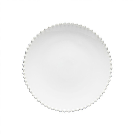 Assiette plate ø 28 cm  en grès - Pearl - Blanc