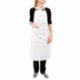 Tablier Valet avec poche polycoton 270g/m² - 102x95cm col. Blanc