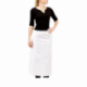 Tablier Chef polycoton 270g/m² cordon 1m - 102x95cm sans bavette col. Blanc