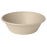 Bagasse bol évasé 1000 ml BioPak - 19,4x19,4x6 cm - couvercle en option