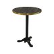 Pack plateau cerclé diam60 Aurum et laiton + Pied basculant Bistrot noir