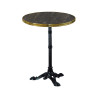 Pack plateau cerclé diam60 cm Aurum et laiton + Pied Retro noir 3 branches