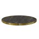 Pack plateau cerclé diam60 Aurum et laiton + Pied Retro noir 3 branches