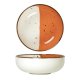 Bol - Porcelaine Ø.13 cm - Hélios - Blanc, Ivoire et orange