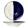 Assiette à pâtes - Porcelaine ø 27 cm - Poséidon - Blanc, Ivoire et bleu