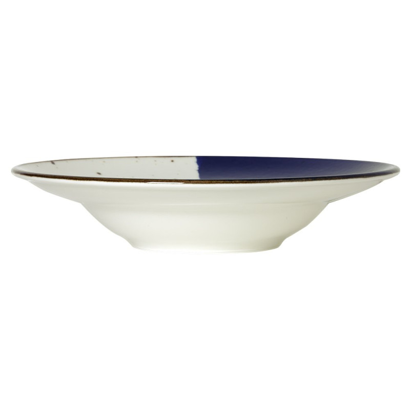 Assiette à pâtes - Porcelaine ø 27 cm - Poséidon - Blanc, Ivoire et bleu