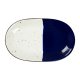 Assiette ovale - Porcelaine 32x20 cm - Poséidon - Sans aile - Blanc, Ivoire et bleu