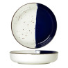 Salad bowl - Porcelaine ø 20 cm - Poséidon - Blanc, Ivoire et bleu