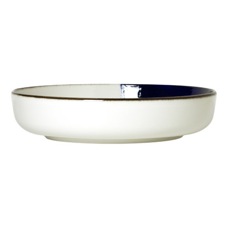 Salad bowl - Porcelaine ø 20 cm - Poséidon - Blanc, Ivoire et bleu