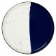 Assiette bord droit - Porcelaine Ø.27 cm - Poséidon - Bord droit - Blanc, Ivoire et bleu