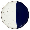 Assiette bord droit - Porcelaine  ø 27 cm - Poséidon - Bord droit - Blanc, Ivoire et bleu