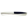 Assiette bord droit - Porcelaine  ø 27 cm - Poséidon - Bord droit - Blanc, Ivoire et bleu