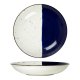 Assiette creuse - Porcelaine Ø.25 cm - Poséidon - Blanc, Ivoire et bleu
