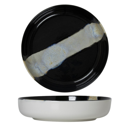 Salad bowl - Porcelaine ø 20 cm - Circé - Noir et nacre
