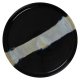 Assiette bord droit - Porcelaine Ø.27 cm - Circé - Bord droit - Noir et nacre