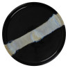 Assiette bord droit - Porcelaine  ø 27 cm - Circé - Bord droit - Noir et nacre
