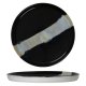 Assiette bord droit - Porcelaine Ø.27 cm - Circé - Bord droit - Noir et nacre