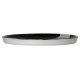 Assiette bord droit - Porcelaine Ø.27 cm - Circé - Bord droit - Noir et nacre