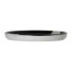 Assiette bord droit - Porcelaine Ø.21 cm - Circé - Bord droit - Noir et nacre