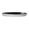 Assiette bord droit - Porcelaine  ø 21 cm - Circé - Bord droit - Noir et nacre